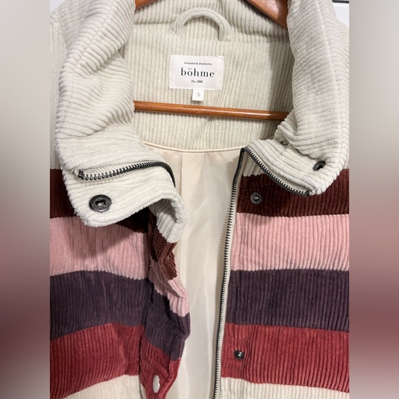 Bohme Colorblock Striped Puffer Corduroy Jacket - Picture 5 of 6